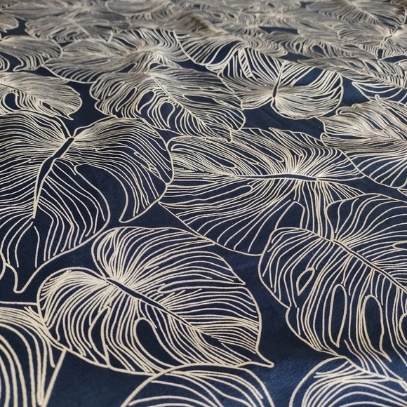 Ulla Popken Midi Dress Women's Blue White V-Neck Shortsleeve Plus Sz 32/… - Picture 9 of 11